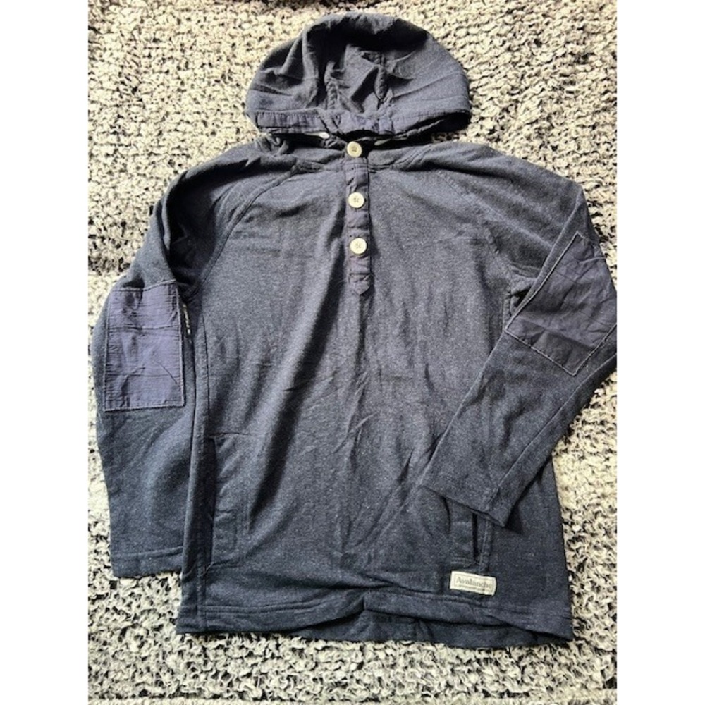 Boy's Blue Avalanche Outdoor Apparel Long Sleeve Hoodie Size S